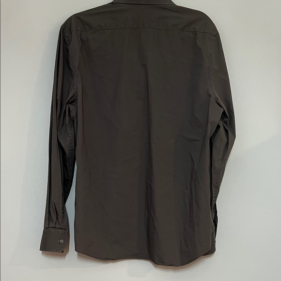 Express Charcoal Button-Up Collard Shirt Size Large Cotton/Spandex Modern Fit - Picture 4 of 6